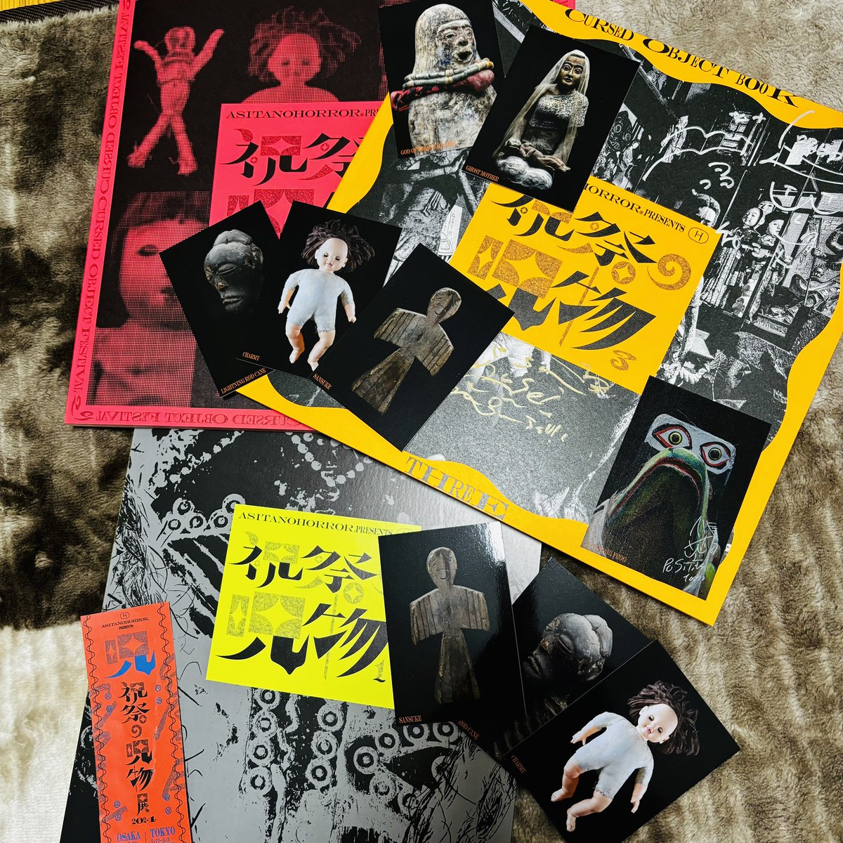 祝祭の呪物展3での戦利品👀 田中俊行さんとapsuさんのサイン入りパンフ