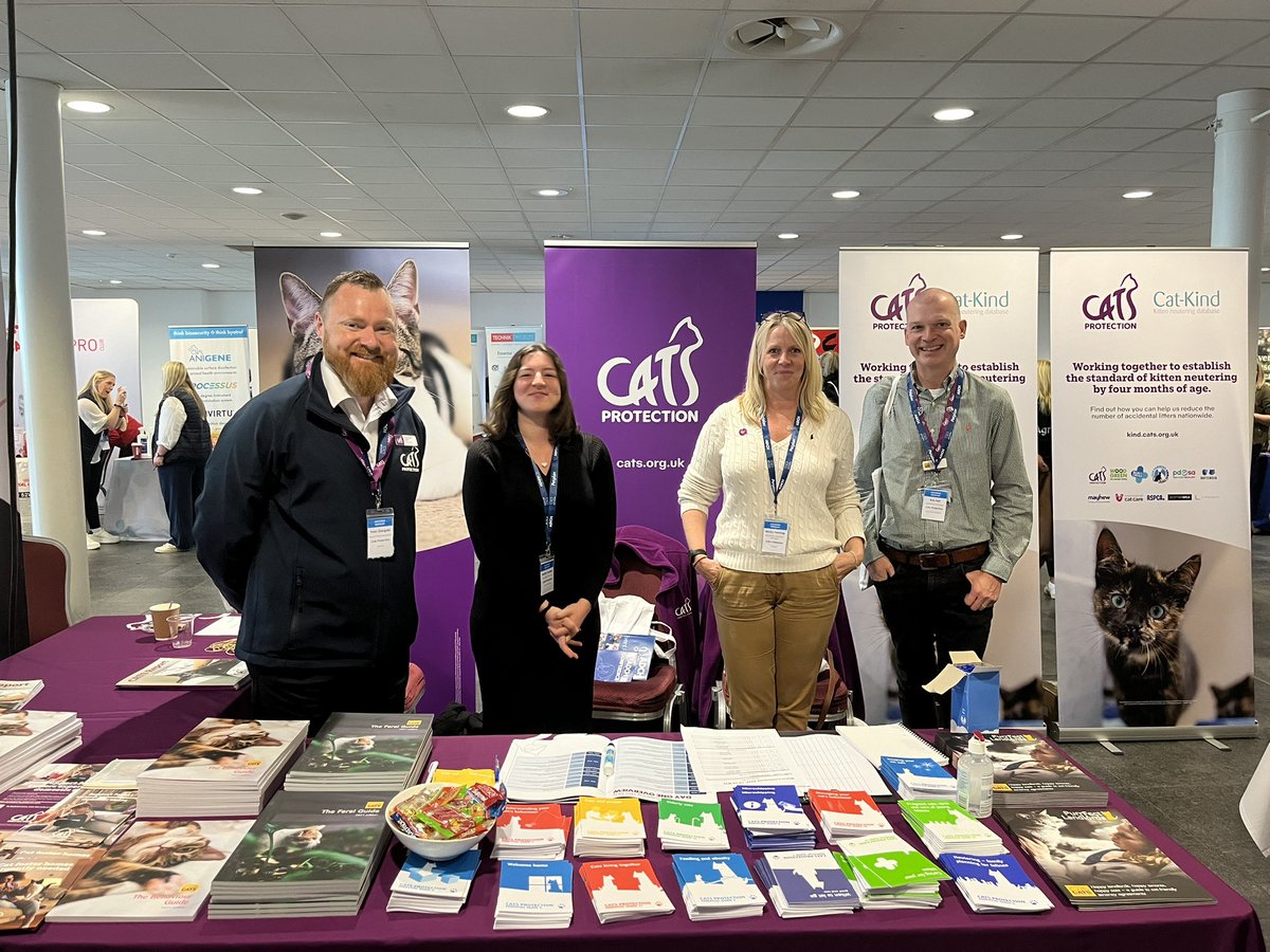 If you’re at #ADCH2024 please do drop by the @CatsProtection stand to say hi! #AllForCats