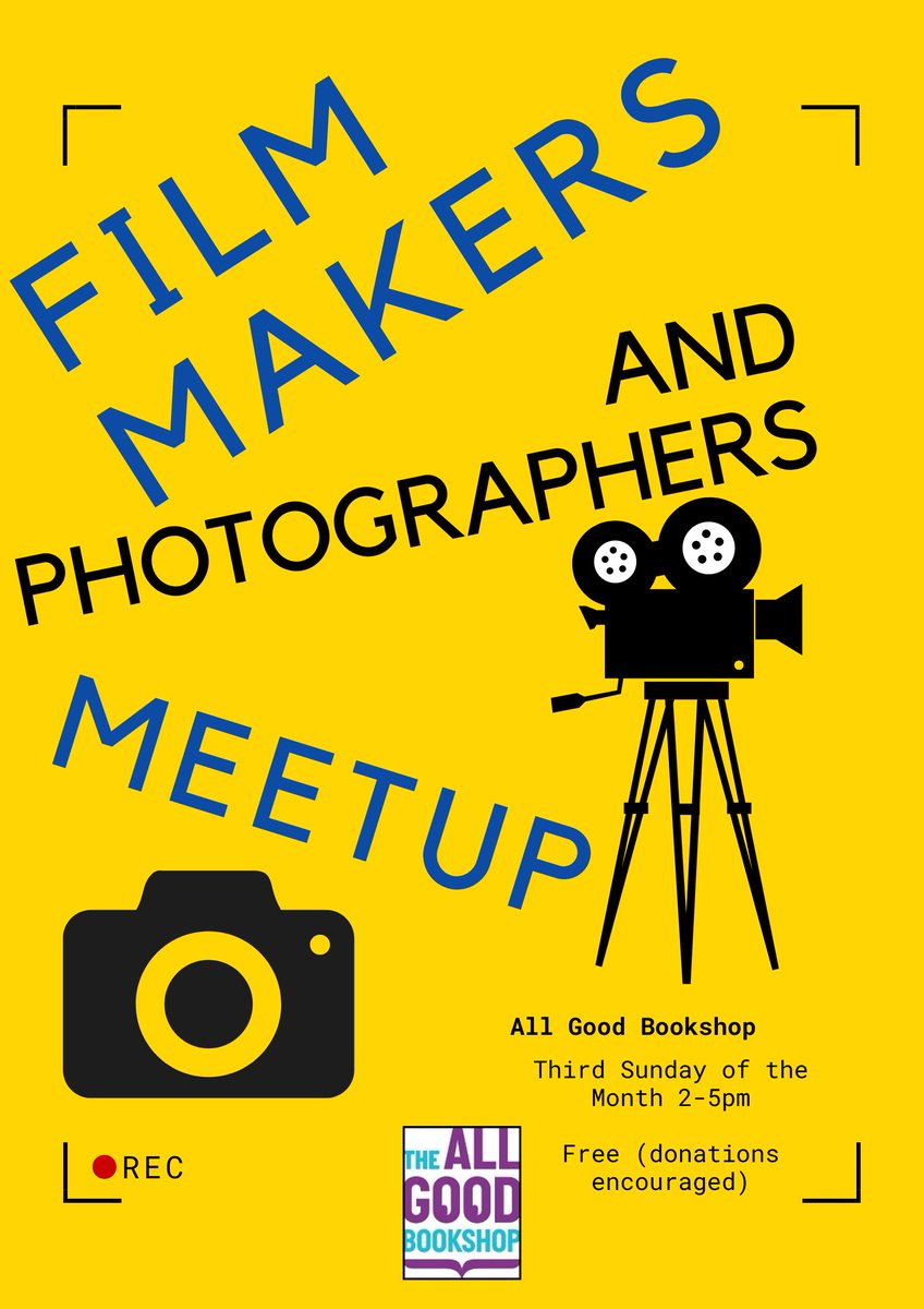 This Sunday, it's our filmmakers and photographers meetup! Come chat, show stuff and meet others. All levels of experience welcome! meetu.ps/e/N8F1W/trRh8/i
