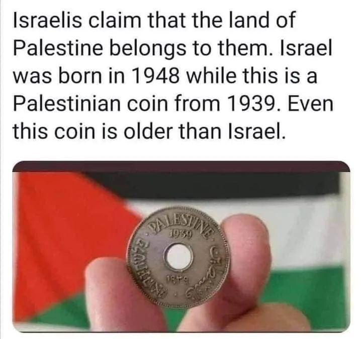@jacksonhinklle The coin is older than Israel
FreePalestineFromZionist