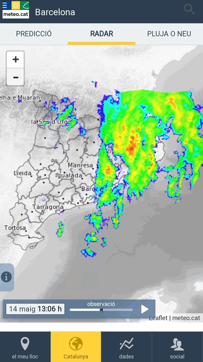 Està plovent? Comparteix amb l'App #floodup de @GAMA_UB quins fenòmens meteorològics hi ha a la teva ubicació I participa en la recerca i la meteorologia