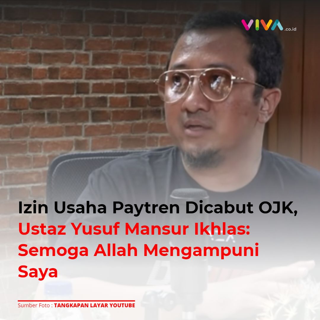 Otoritas Jasa Keuangan (OJK) resmi mencabut izin usaha yang milik Ustaz Yusuf Mansur, yakni PT Paytren Aset Manajemen (PAM). Penceramah kondang itu merespons hal tersebut dengan ikhlas dan legowo. Selengkapnya: buff.ly/4bx5Alu ___ #Vivacoid #OJK #Ustazyusufmansur