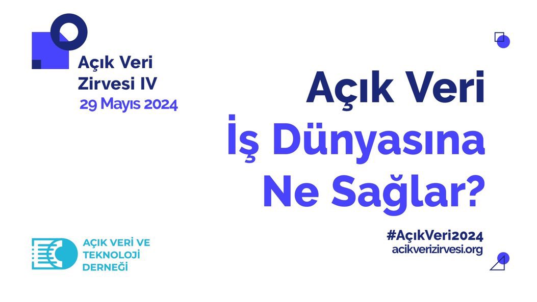 "Türkiye Açık Veri Zirvesi IV"

Açık veri kavramının iş dünyasının gündemine girmesi hedefiyle düzenlendiğimiz fiziki etkinliğimize davet çağrısı.

⏰ 29 Mayıs Çarşamba

Ücretsiz kayıt ve detaylar için: acikverizirvesi.org