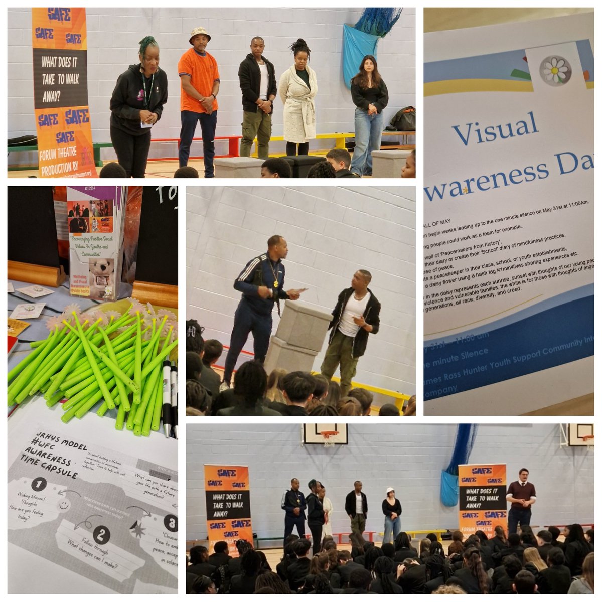 What melts my heart today was the prayer for victims at the end by the school deputy head 200 plus students and teachers. Felt previledged to share our journey our 3rd visit❗️  #safeproject  #knifecrimeawarenessmonth🌼 #1min4lives🌼 #together #knifecrime #knifecrimeawarenessweek