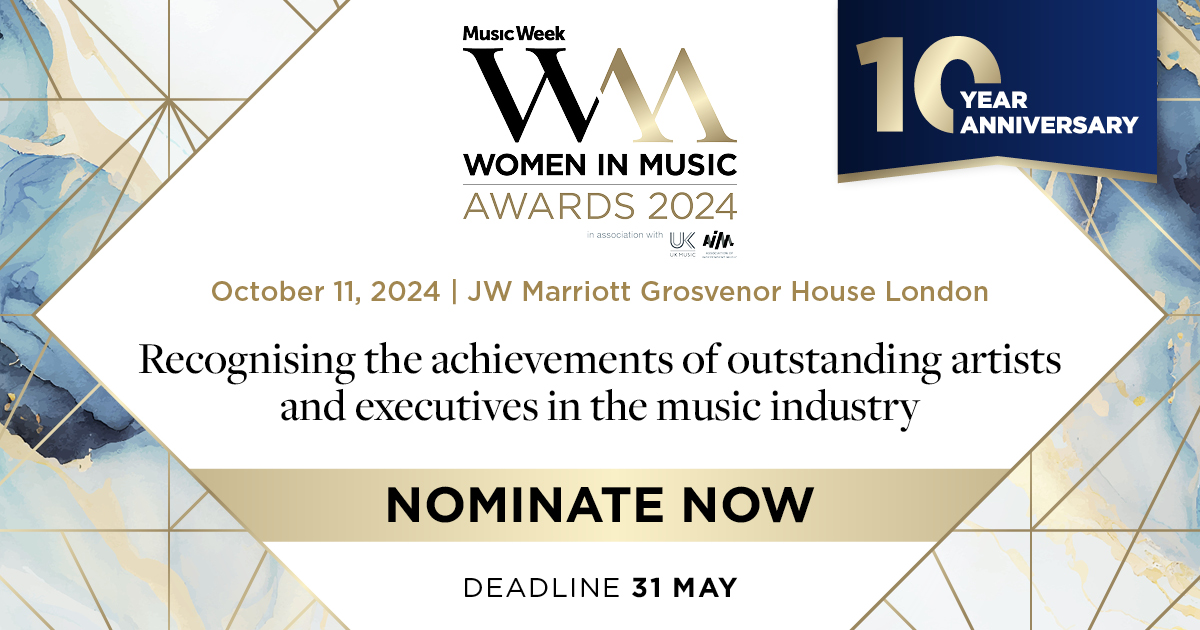 Entries are now open for @MusicWeek's Women in Music Awards 2024. Celebrating 10 years of the event - make sure you get your nominations in by May 31. Find out more here: mw-womeninmusic.com/24 #WomenInMusic #Awards #MusicIndustry #MusicWeek