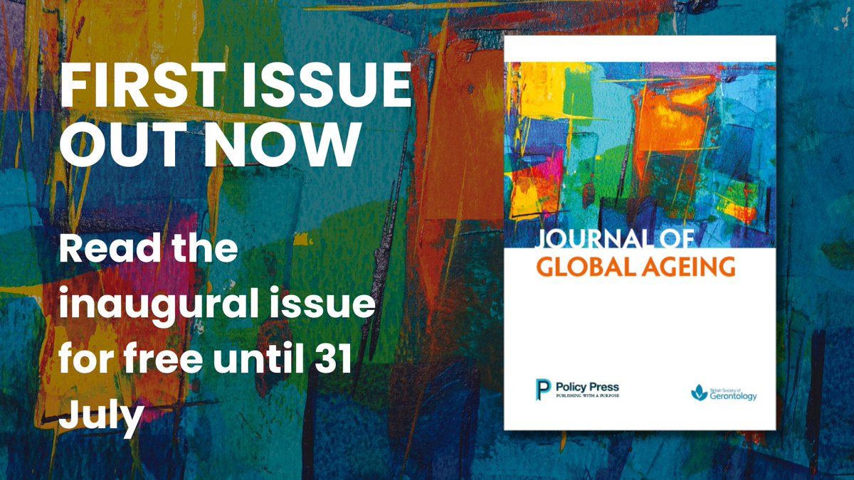 Our first issue is out now!🎉 A huge thank you to our fantastic authors, editors, reviewers and @britgerontology for making this possible! You can read Vol 1.1 for free until the end of July bristoluniversitypressdigital.com/joga