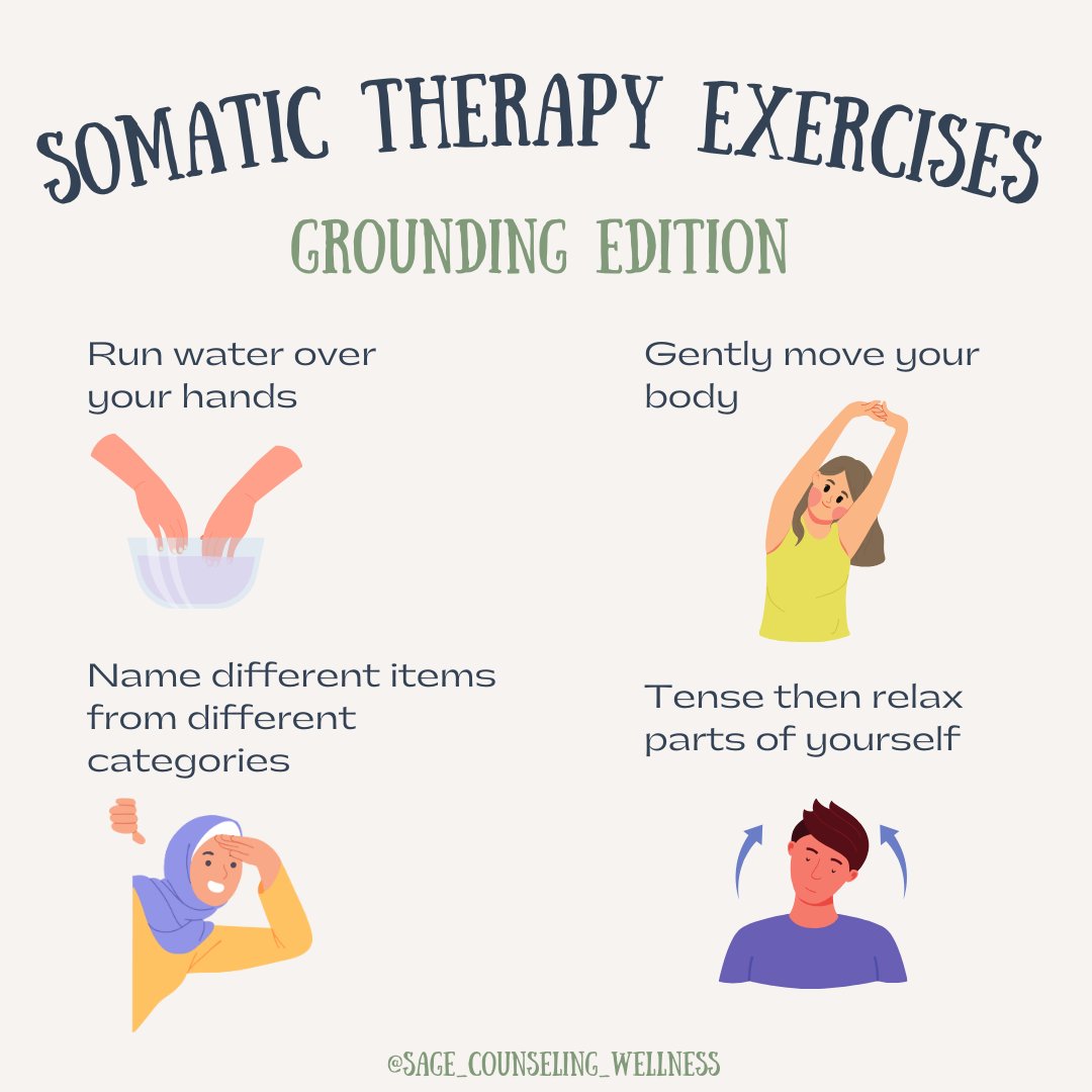 These somatic grounding techniques can be helpful in relaxing the body and mind. 

#somatictherapy #somatic #healing #mindfulness #selfcare #selfcarethreads #mentalhealthawareness #somatichealing #grounding #groundingtechniques #atlantatherapist #fltherapist