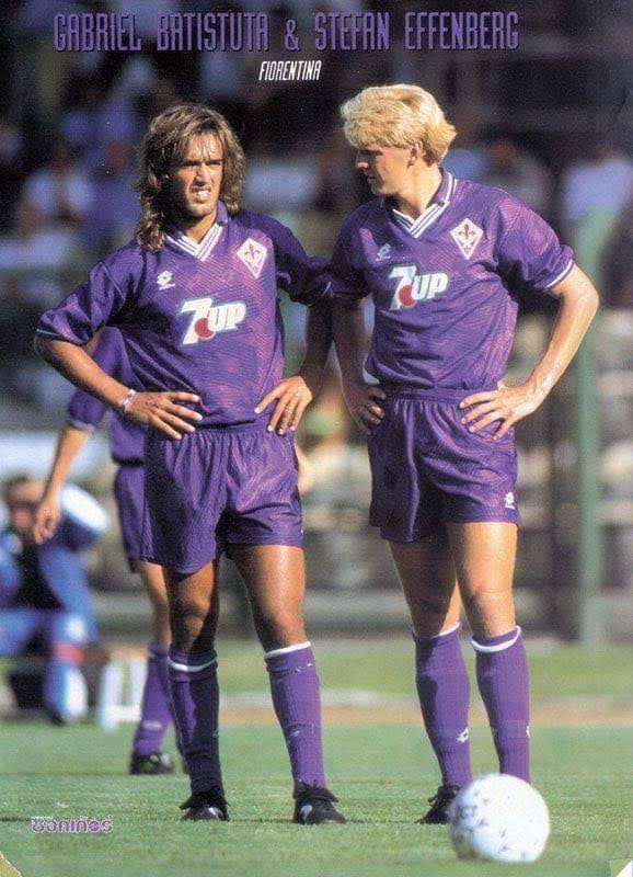 Gabriel Batistuta and Stefan Effenberg at Fiorentina.