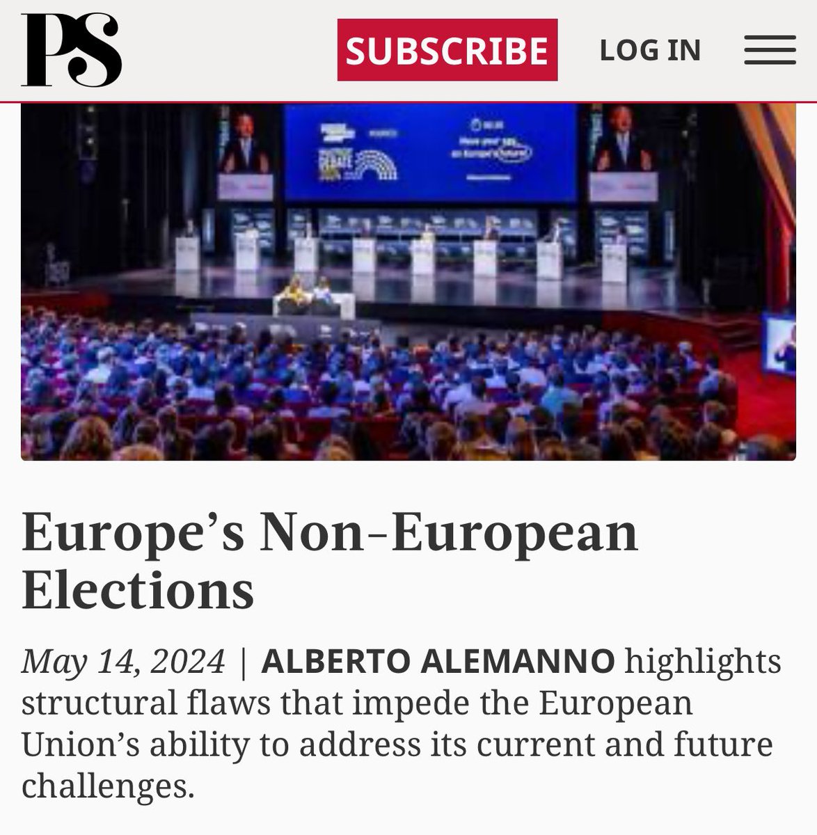 Only a citizen-driven EU, accountable to its elected legislature, could possess the capacity and mandate to tackle the bloc’s many current and future challenges, from its security to its expansion to the East, in a geopolitically shuttered world . My latest @ProSyn…