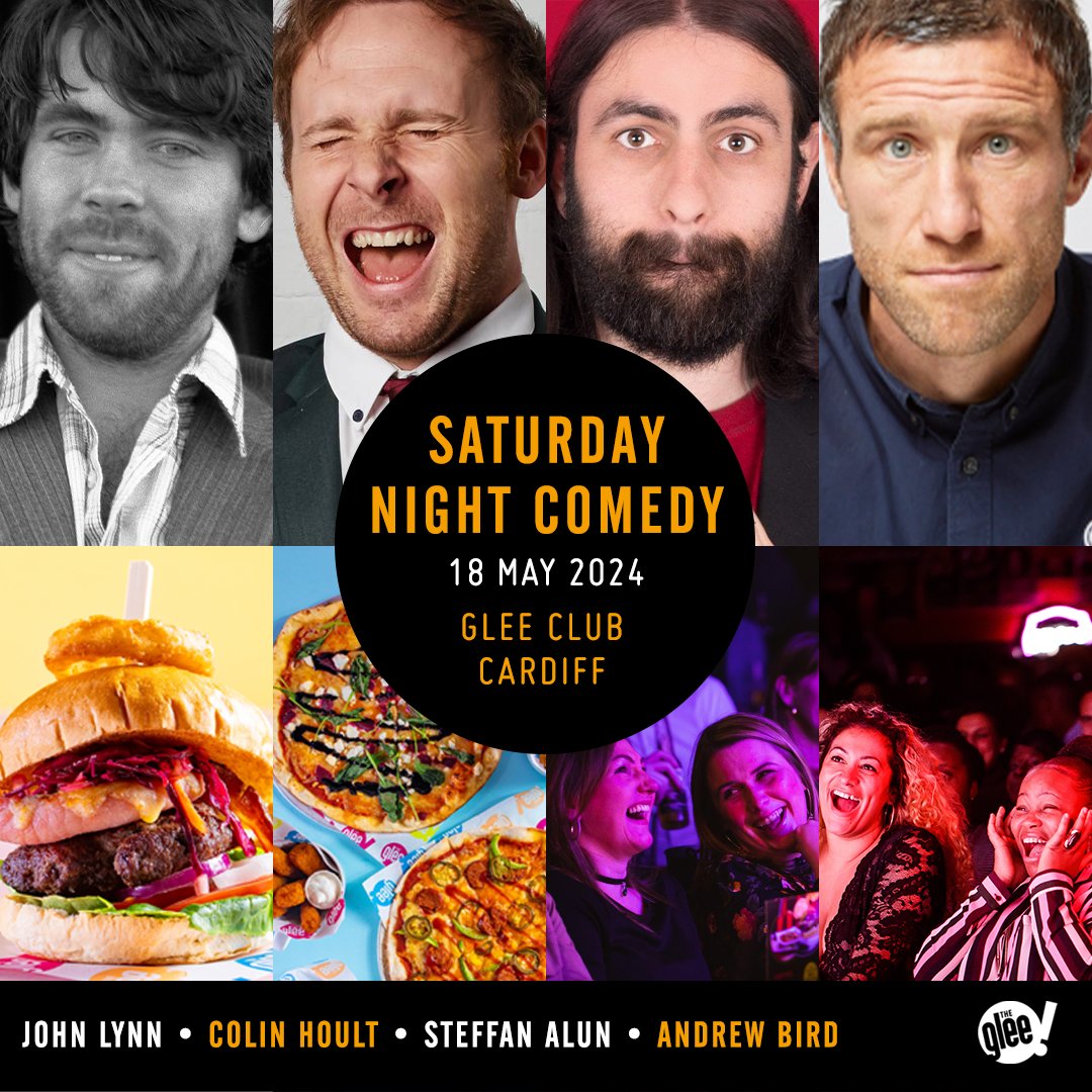 📆 Friday & Saturday Night Comedy, featuring @thisisjohnlynn, @colinhoult, @floodhaha (Fri), @josephparsonsha (Fri), @MelOwenComedy (Fri), @StAlun (Sat) & @a_tweety_bird (Sat) Superb stand-ups & a great range of tasty food offerings Tickets 🎟 bit.ly/CardiffWeekend…