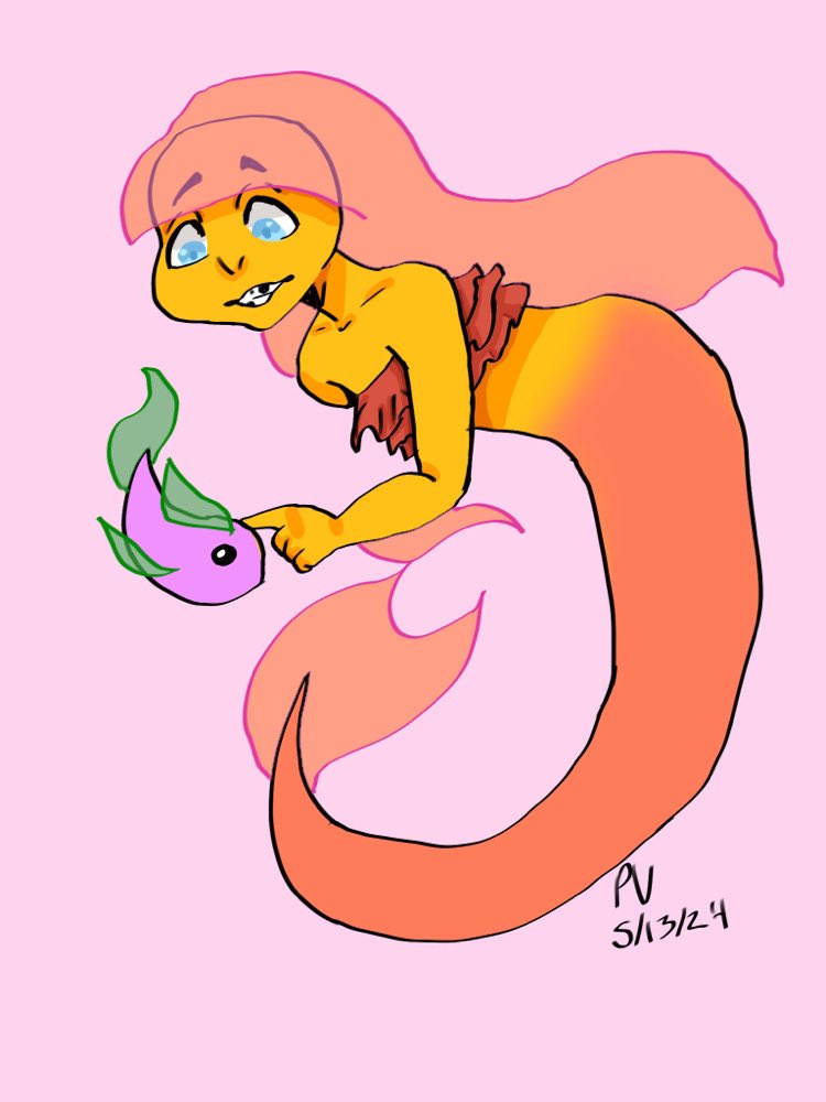 Day 14! Young - #art #artist #fyp #foryoupage #foryou #smallartist #digitalart #digital #mermay #mermay2024 #mermaids #artchanggelle #draweveryday #may #prompts #simpledrawing #quickdrawing