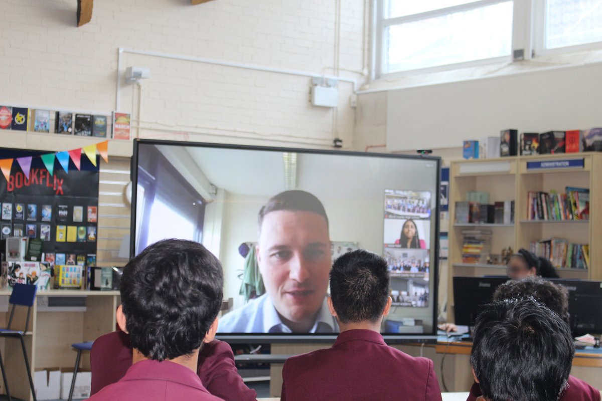 ICHS Year10 students took part in an interschool Zoom conference with the Shadow Secretary of State for Health &amp; Social Care &amp; MP. Students asked thoughtful questions about how Wes is working to protect our local community &amp; how Redbridge could be made safer for young people.