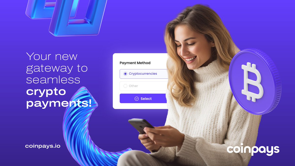 Introducing #CoinPays!

Your new gateway to seamless #cryptopayment. 

Get ready for a #revolution in how you pay with #crypto.