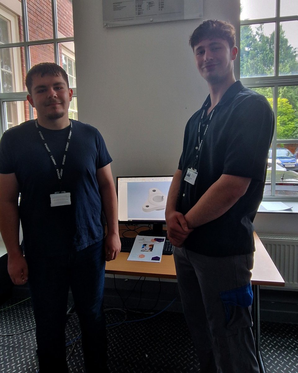 We recently posted about Dylan & Jamie completing the entry stage of @worldskillsuk in Mechanical Engineering CAD...and we are delighted to announce that both our students were successful in making it through to the next stage of the national competition! Congratulations lads 👍