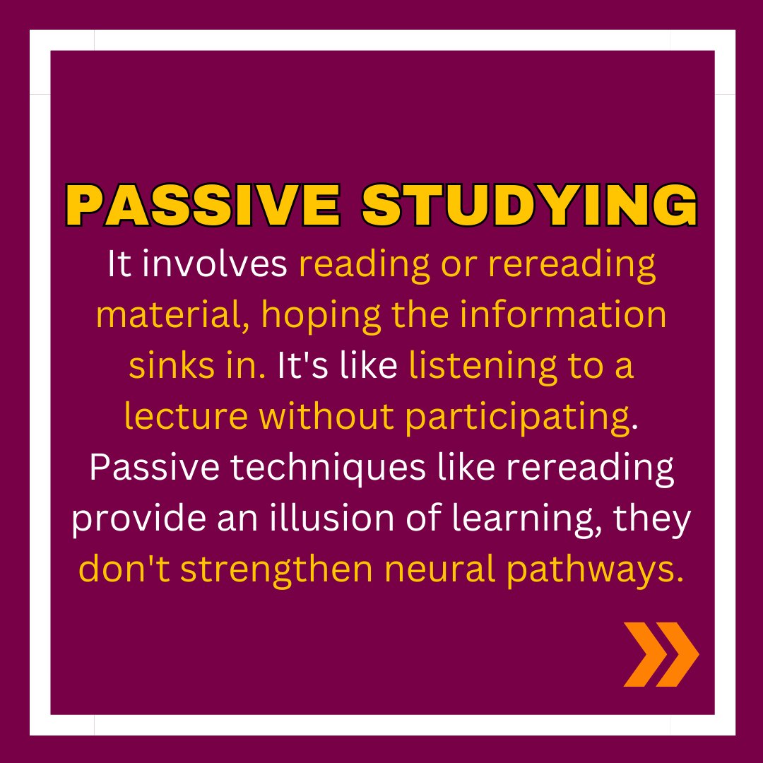 bevinzey's tweet image. Active Recall vs. Passive Studying: Know the difference! Engage your brain actively for better memory retention and learning. 
#StudyTechniques #ActiveRecall #PassiveStudying #MemoryRetention #LearningTips