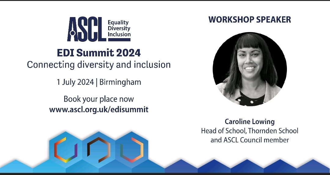 Very excited to be presenting at @ASCL_UK EDI Summit with the wonderful @HamiraShah