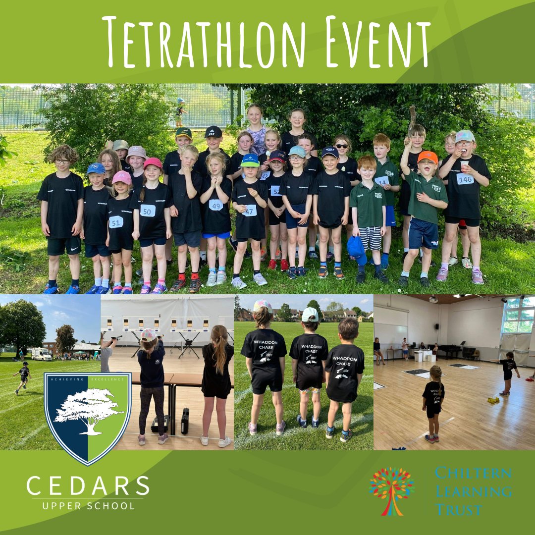 Cedars Upper were proud to support the Whaddon Chase & Area 12 Tetrathlon on Saturday! @ChilternLT @linsladeschool @LoveLeightonB