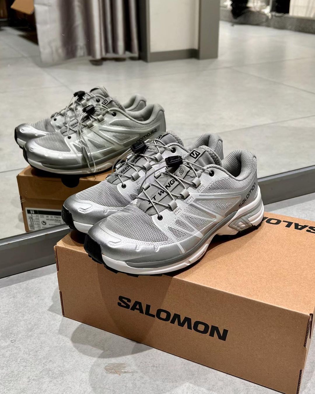 人気 ☆SALOMON☆ XT-WINGS 2 LUNAR ROCK GRAY Salomon XT-Wings 2 Lunar Rock / Silver - Grey Flannel | Parallel