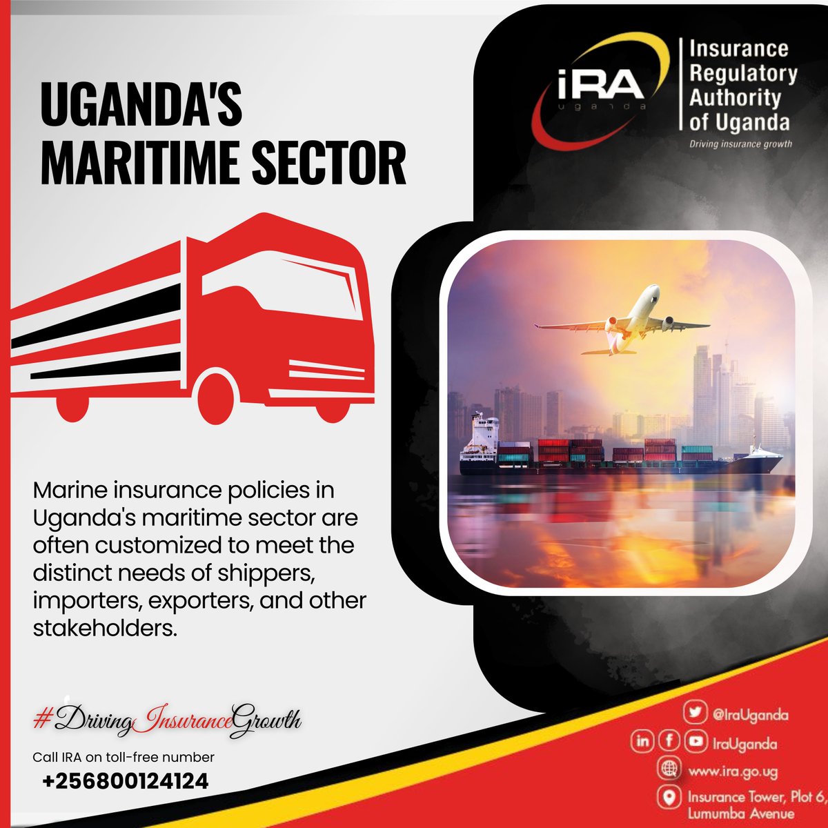 Customized marine insurance in Uganda's maritime sector adapts to the unique requirements of shippers, importers, exporters, and stakeholders, ensuring comprehensive coverage.
 #MarineInsurance #CustomizedPolicies #UgandaMaritime #Shippers #Exporters #Importers #InsuranceCoverage