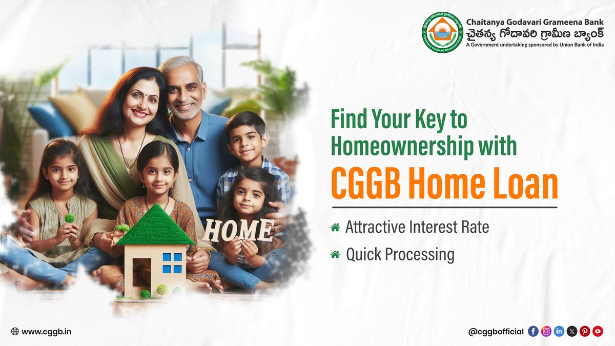 Find Your Key to Homeownership with CGGB Home Loan
Attractive Interest Rate
Quick Processing

#chaitanyagodavarigrameenabank #cggb #homeloans #banking #loans #loansolutions