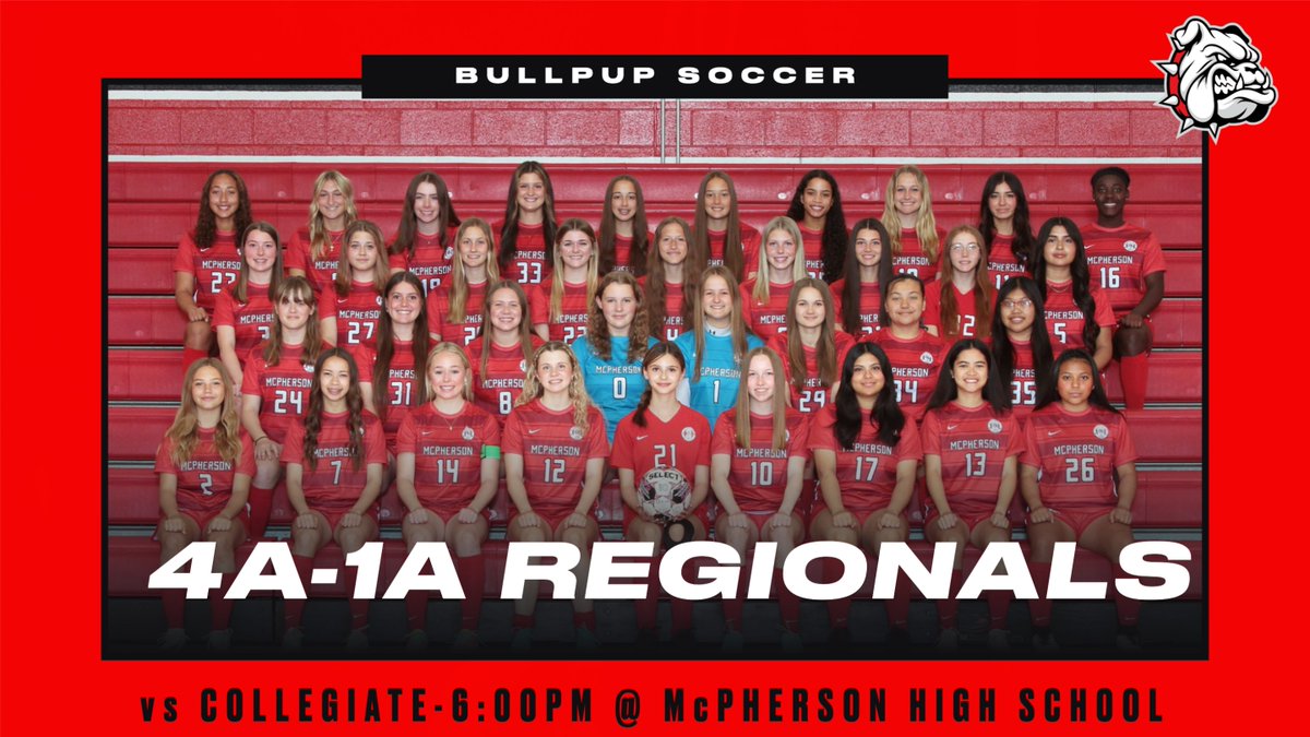 Good luck to the Lady Pup Soccer team in the opening round of Regionals tonight vs Collegiate at 6:00pm! Admission $8/$6, no passes. GO PUPS! #bullpupnation