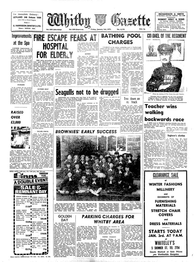 The Whitby Gazette front page from 3rd January 1975, courtesy of @nyccarchives.

Have you or a loved one ever featured in the local newspaper? What was the story? Is there someone you could #JustCall to reminisce?

historybeginsathome.org

#HBAHFame #EndLoneliness