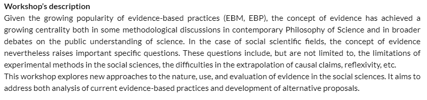 Grupo de investigación METIS (LHFC-UNED) (@lhfc_uned) on Twitter photo 🚦A Workshop on Evidence in the Social Sciences: specificities, challenges, and developments will be held at our faculty on 23-24 May! (<a href="/Mariajbuedo/">Maria Jimenez-Buedo</a> , <a href="/SaulPerGon_/">Saúl Pérez-González</a> ) More info at the following link ➡️sites.google.com/view/evisoc/wo… (<a href="/UNEDfilosofia/">UNEDfilosofia</a>) 🚦A Workshop on Evidence in the Social Sciences: specificities, challenges, and developments will be held at our faculty on 23-24 May! (<a href="/Mariajbuedo/">Maria Jimenez-Buedo</a> , <a href="/SaulPerGon_/">Saúl Pérez-González</a> ) More info at the following link ➡️sites.google.com/view/evisoc/wo… (<a href="/UNEDfilosofia/">UNEDfilosofia</a>)