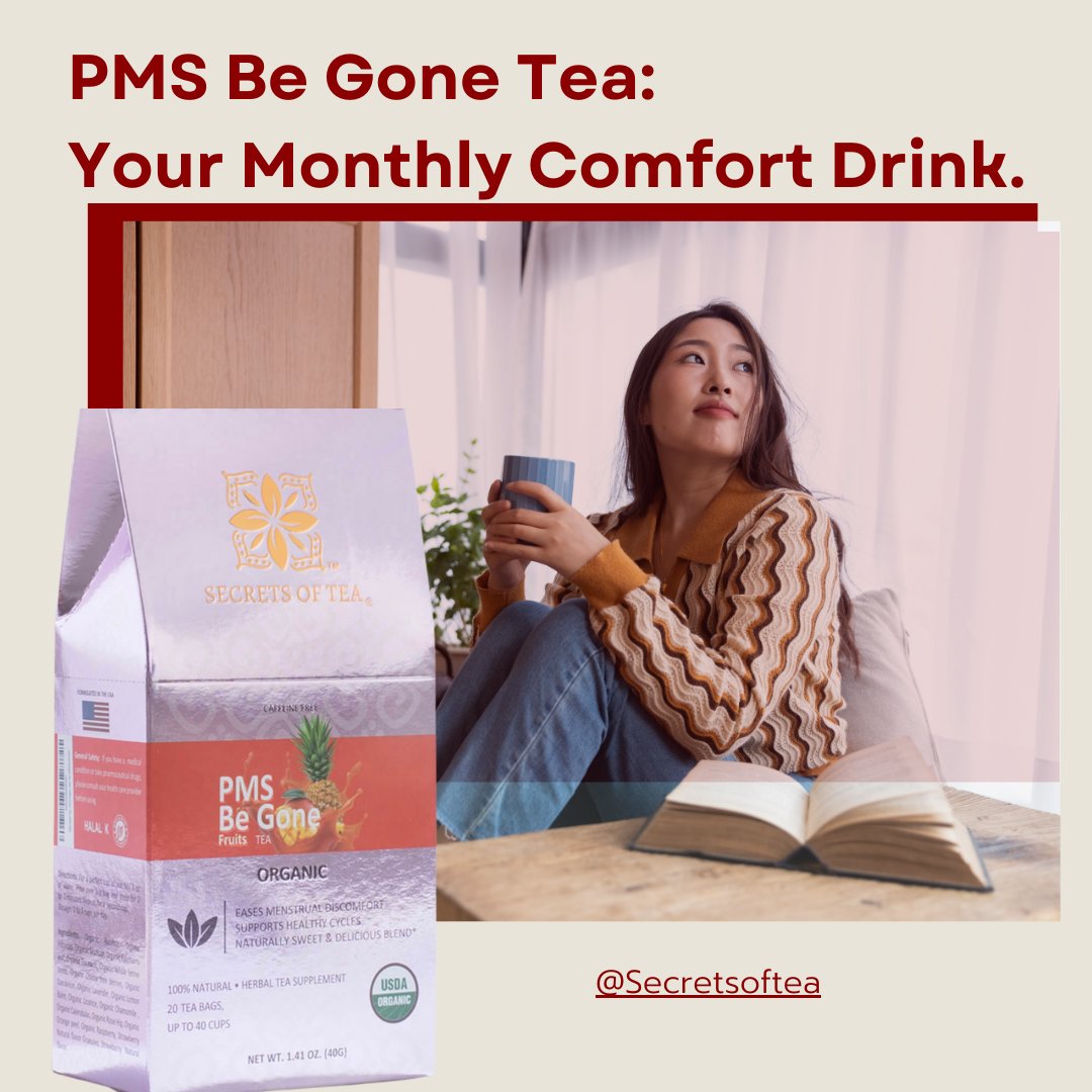 Meet your new monthly must-have: PMS Tea 🌸✨ Your go-to comfort drink when you need it most.
.
.
.
#Secretsoftea #SamahBensalem #pms #css #womenshealth #menstruation #periods #pcos #menstrualcycle #periodproblems #fpsc #ppsc #menopause #women #pmsproblems #periodcramps #pmstea