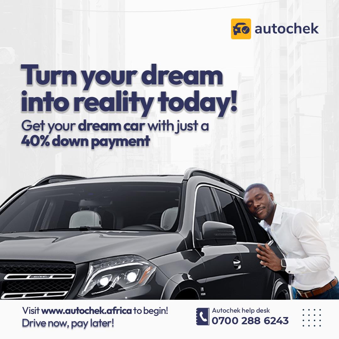 Discover the freedom to choose your dream car today with our amazing 40% down payment offer! Start your journey now by visiting our website. #autochek #drivenowpaylater #carloan