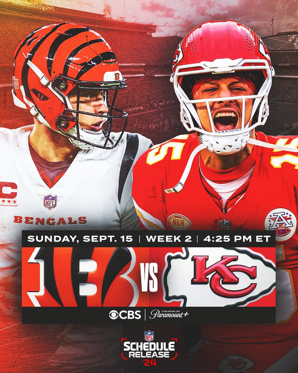 Another chapter in the rivalry in Week 2... @Bengals @Chiefs