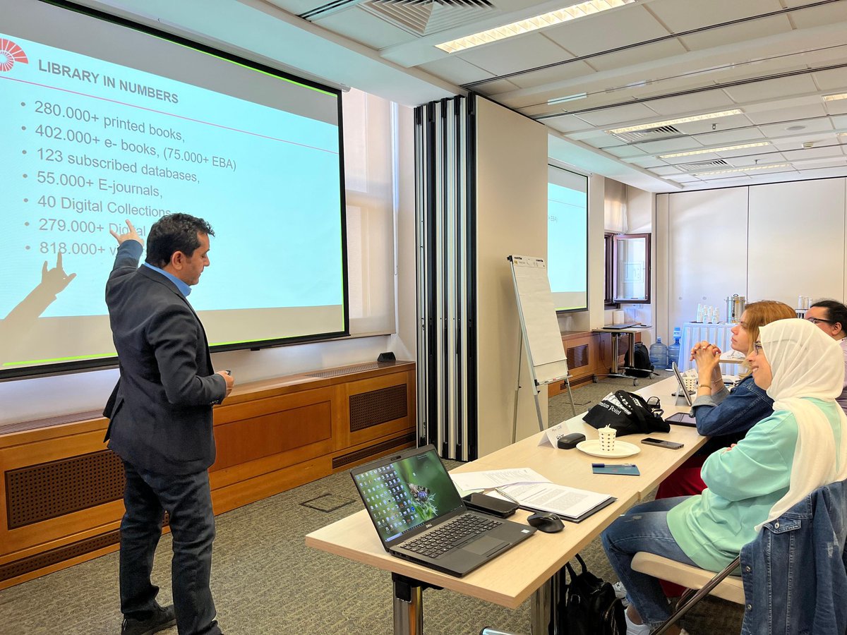 SunaKiracLib's tweet image. #ILSW24 continues in full strength! After yesterday's welcoming speeches, Sadberk Hanım Museum visit and welcome dinner, today is dedicated to detailed institutional presentations and the discovery of AI technologies and LLMs!
#digitalfuture #AIinlibraries @kocuniversity