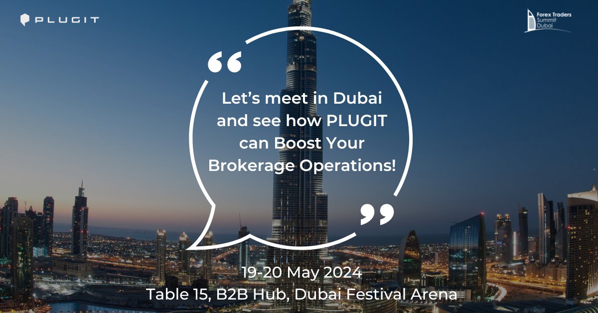 plugitapps's tweet image. 🌟 Only a few days left until the Forex Traders Summit in Dubai! 🌍 PLUGIT will be there, ready to show you how we can optimize your brokerage operations. 💼📈 
🗓 19-20 May 2024
📍 Table 15, B2B Hub, Dubai Festival Arena
#ForexTradersSummit #PLUGIT #BrokerageSolutions