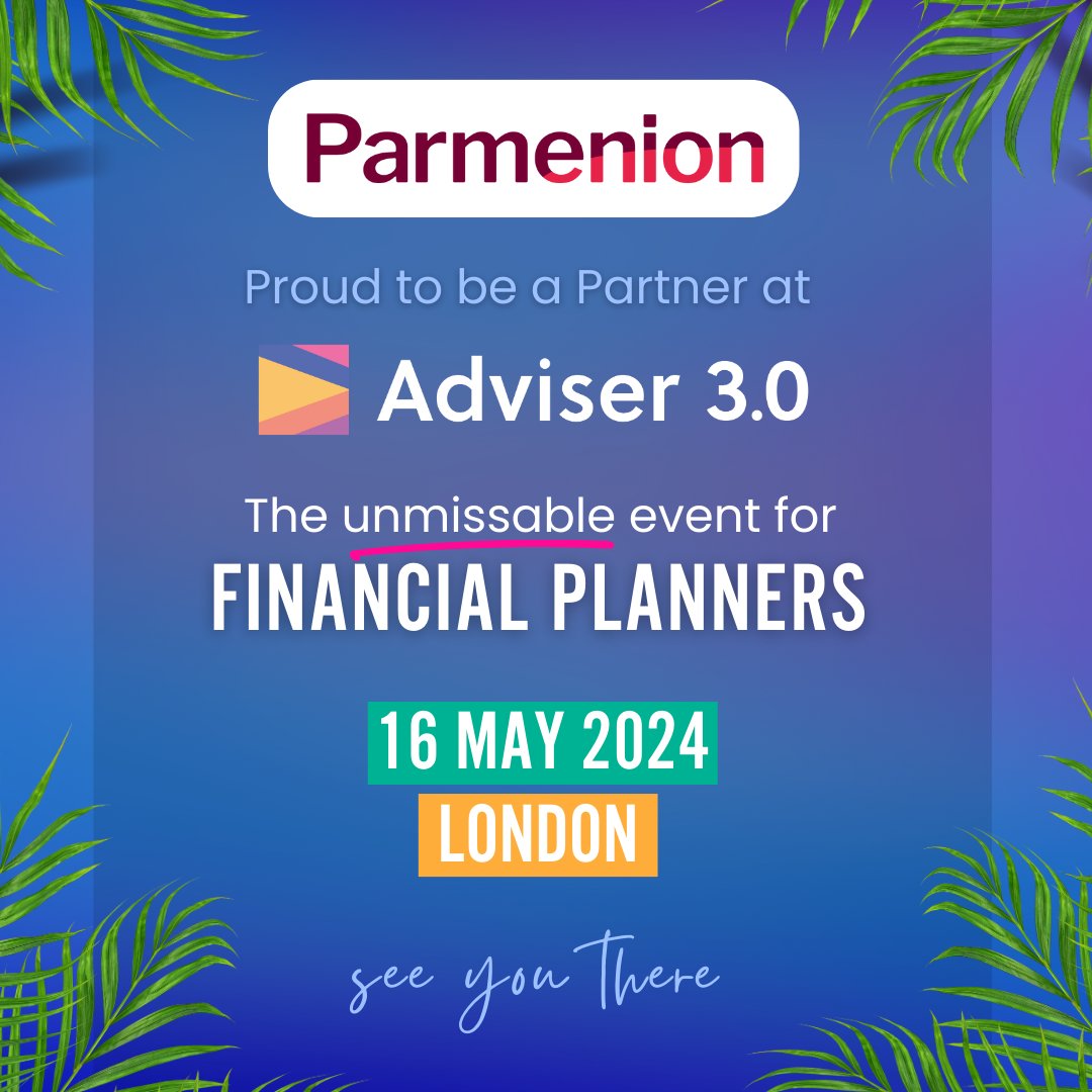 Parmenion (@parmenionuk) on Twitter photo Tomorrow we're off to London with our CEO & keynote speaker <a href="/m_jennings72/">Martin Jennings</a> for the eagerly awaited Adviser 3.0 event! š
Plus, we're hosting the pre-event drinks & games at Boom Battle Bar, O2 šÆšŖ See you there!
#FinancialPlanning #LondonNetworking
For financial profs only Tomorrow we're off to London with our CEO & keynote speaker <a href="/m_jennings72/">Martin Jennings</a> for the eagerly awaited Adviser 3.0 event! š
Plus, we're hosting the pre-event drinks & games at Boom Battle Bar, O2 šÆšŖ See you there!
#FinancialPlanning #LondonNetworking
For financial profs only