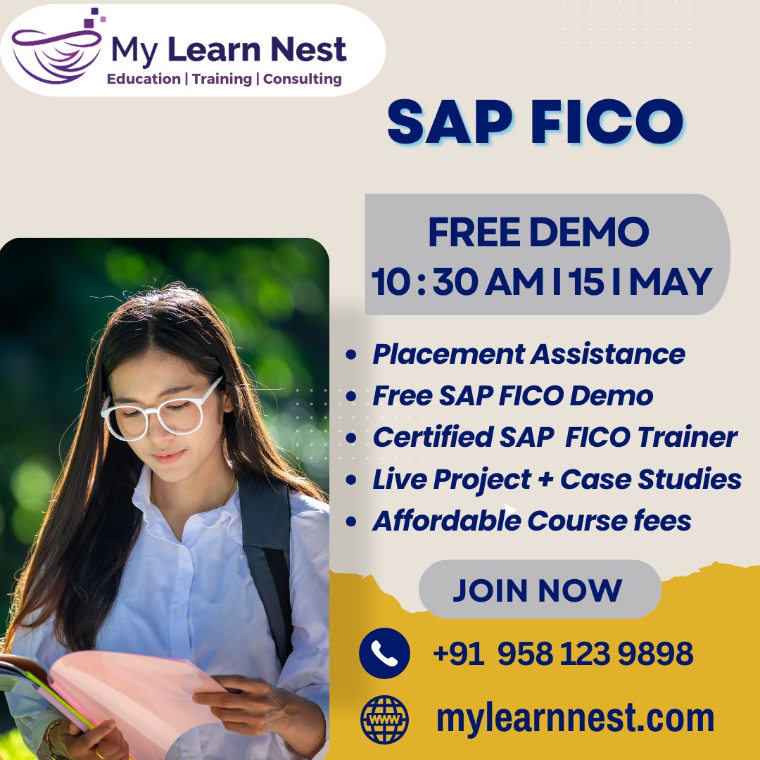 SAP FICO Free Demo With Industry Experts 15/05/2024 At 10:30 AM For WhatsApp wa.me/919581239898 Or Call 📞+91 958 123 9898 #saponlinecourse #sapfico #BecomeaConsultant #sapficoonlinetraining #saptraininginstitute #learnindustryexperts #ExeriencedFaculty #offlineonlineclasses