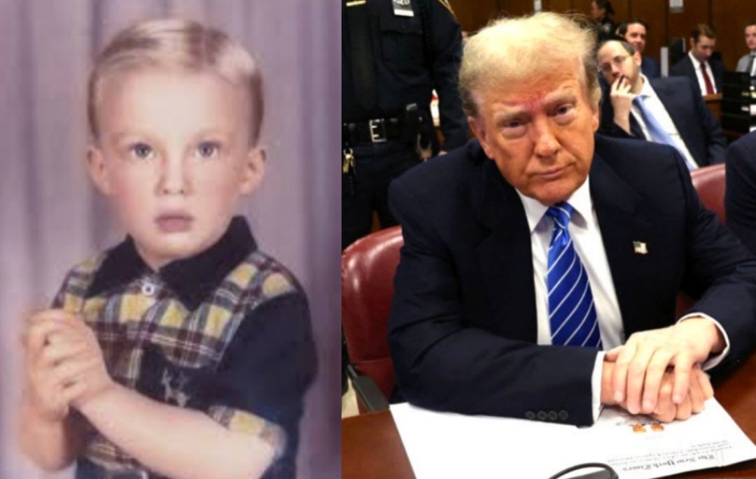 Aww. #DonaldTrump, a face only a mother cud love. How were Fred & Mary #Trump to know this punim wud rival #HannibalLecter w/#TrumpIsACriminal #TrumpisARapist's evilness? #TrumpisaNationalDisgrace A one #dotard Mafioso, scuse me, w/#dementia. Sucks to be him today #TrumpTrial