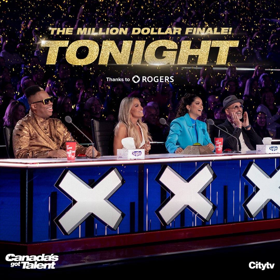 Today’s the BIG DAY! Which of our eight finalists will take home ONE MILLION DOLLARS from @rogers? 😱💥 Tune into the #CGT finale TONIGHT at 8pm ET / 5pm PT on @city_tv, or stream it on Citytv+! Voting opens as soon as the show begins! 🗳️