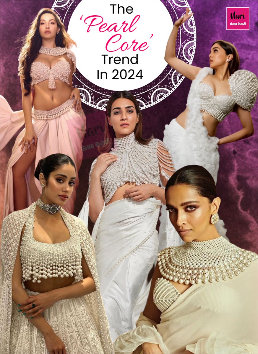 #Fashiontips The ‘PearlCore’ Trend In 2024 #womenfashion #Fashion #trend #Pearl #Pearlcore #Traditional #Bollywood #Bollywoodfashion #Actor #Diva #celebrity