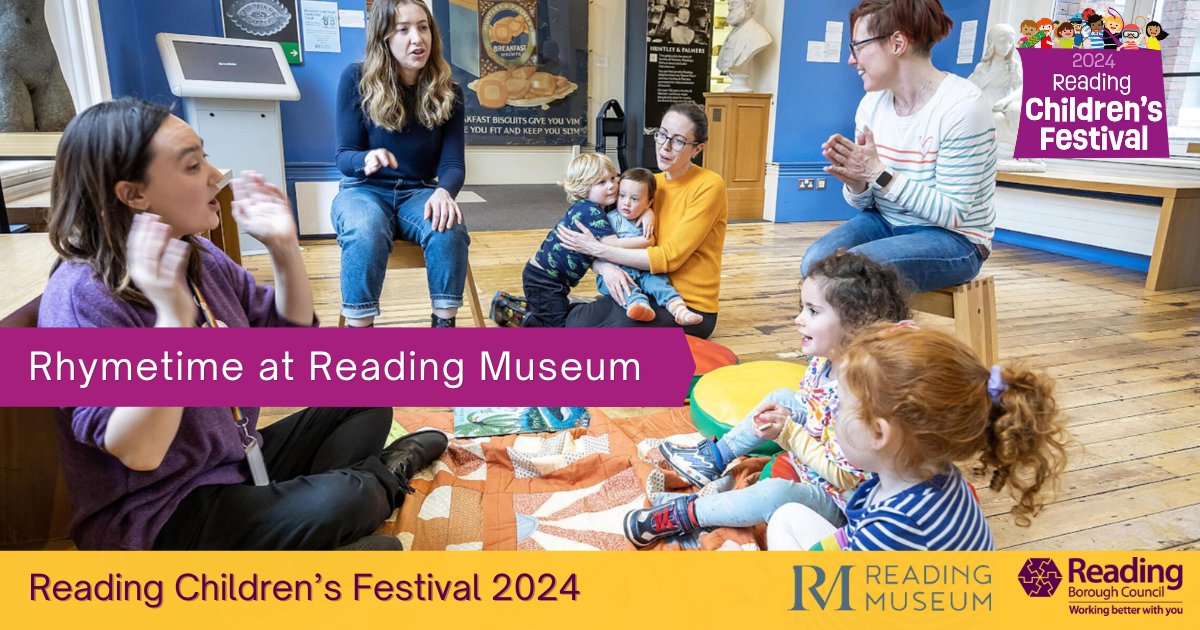 🗣️ 🧒🏻 Join the Rhymetime sessions at @readingmuseum! These sessions introduce babies and children to language, rhyme and taking part in a fun way. 📆 15 May, 22 May, 29 May, 10.30am – 11am 🎟️ Free event, no booking required #ChildrensFestival2024 #rdguk