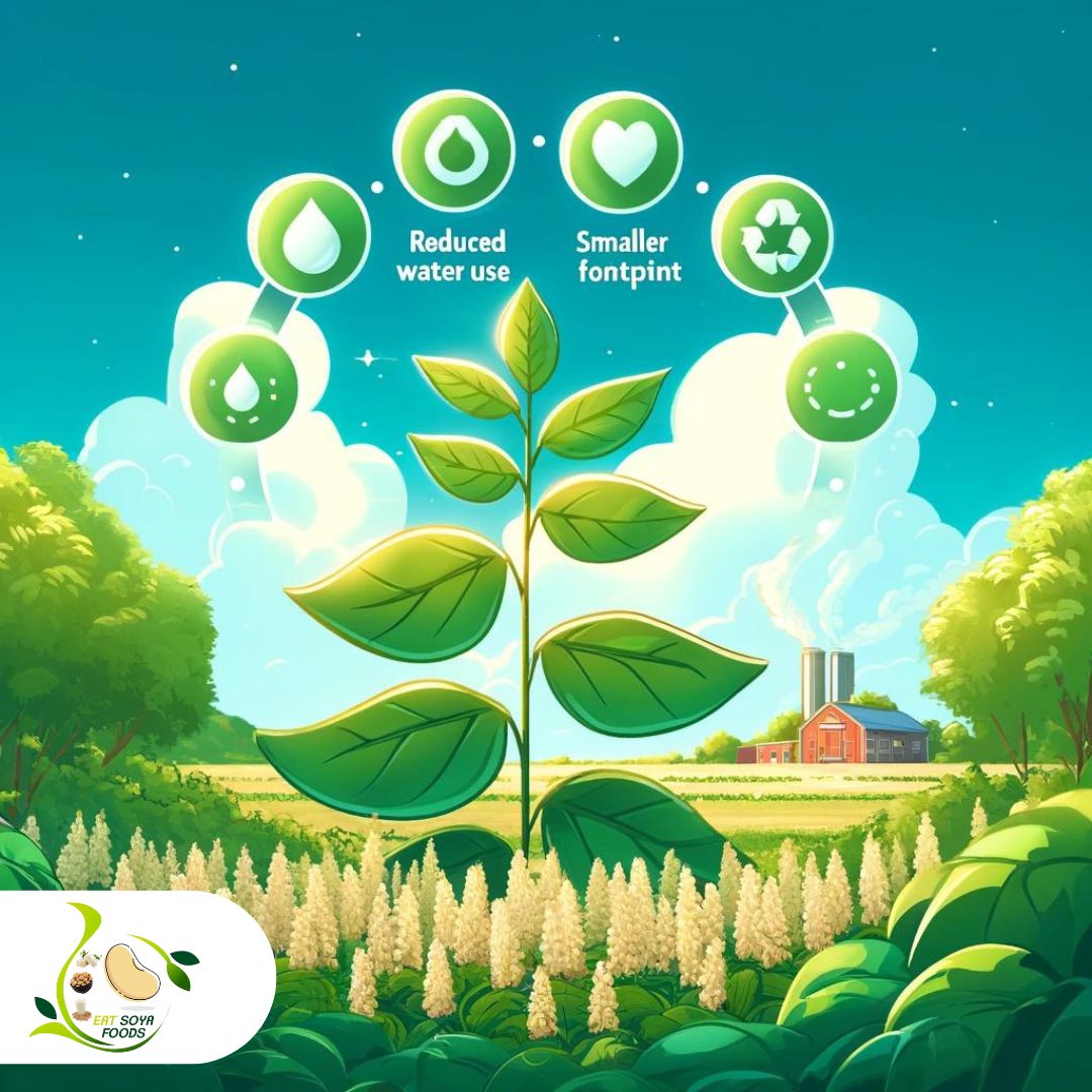 🌱🌍 Embracing Sustainability with Soy! 🌍🌱

 Cultivating soy can contribute to a healthier planet by using less water compared to other crops and fixing nitrogen in the soil, which reduces the need for chemical fertilizers.💚

#SoySustainability #EcoFriendlyEating