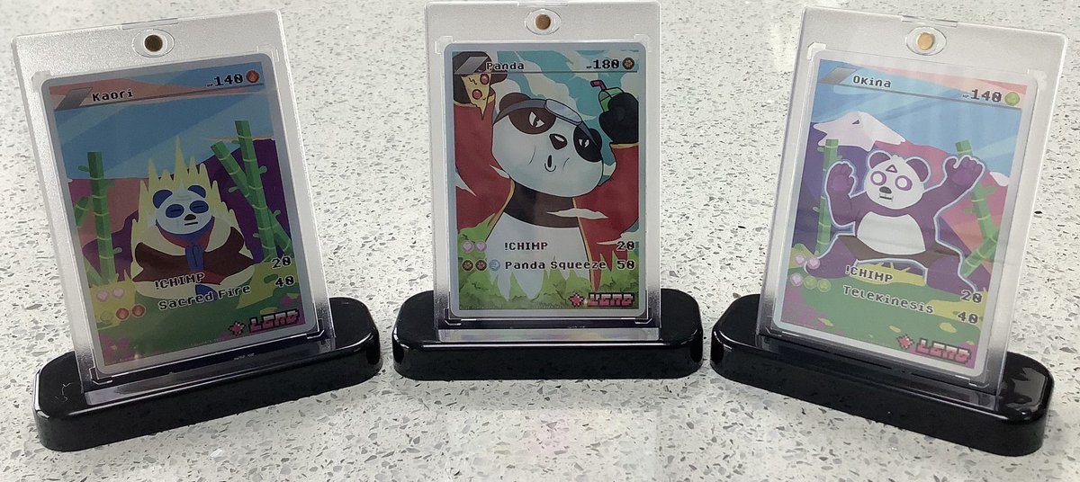 It’s Chimpers Chuesday and time for another Chimpish giveaway! 🎁 🐒

Today we’ve got the 🐼🐼🐼 PANDA TRIAD 🐼🐼🐼 collectible trading card set by @fckngroolz x @TravisTheApe 🤝 🔥

To enter:

1️⃣ Warm up with a reply to this tweet with something panda-ish 🐼
2️⃣ Retweet for MOAR