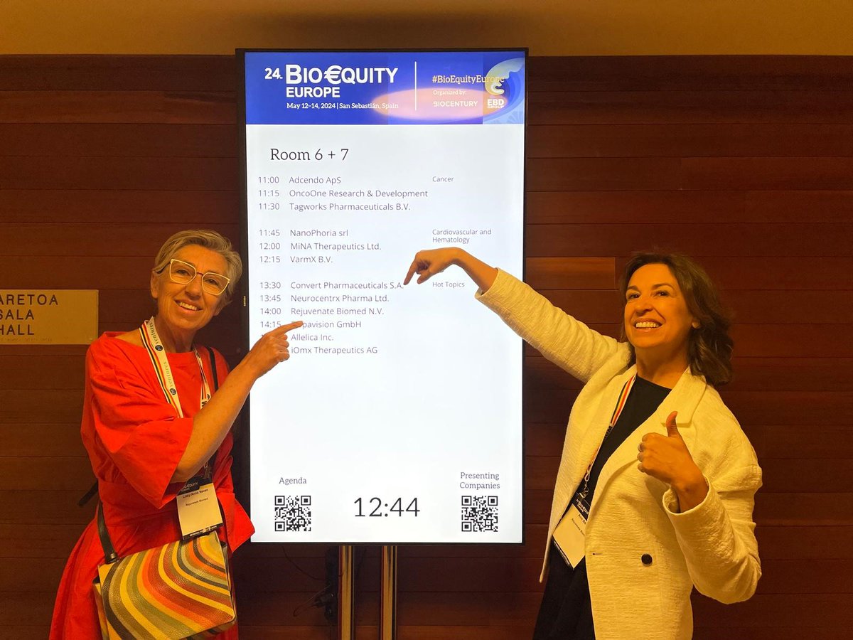 Rejuvenate Biomed is gearing up to make a splash at #BioEquityEurope Conference in the beautiful San Sebastián. Checkout room 6+7 at 2pm UK Time: Dr Ann Beliën, Founder & CEO, is taking center stage. See you in a minute!