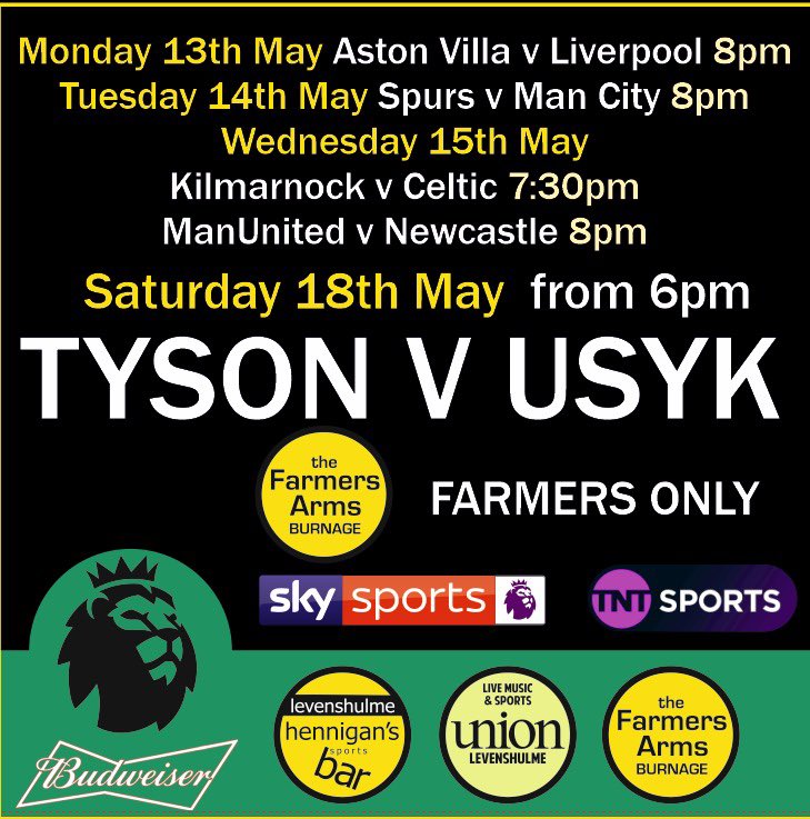 Massive game for #mancity 💙💙💙 tonight against Spurs - screened live <a href="/hennigansbar/">Hennigans Sports Bar</a> <a href="/levunion/">union Levenshulme</a> <a href="/farmersarms/">jane heap</a>