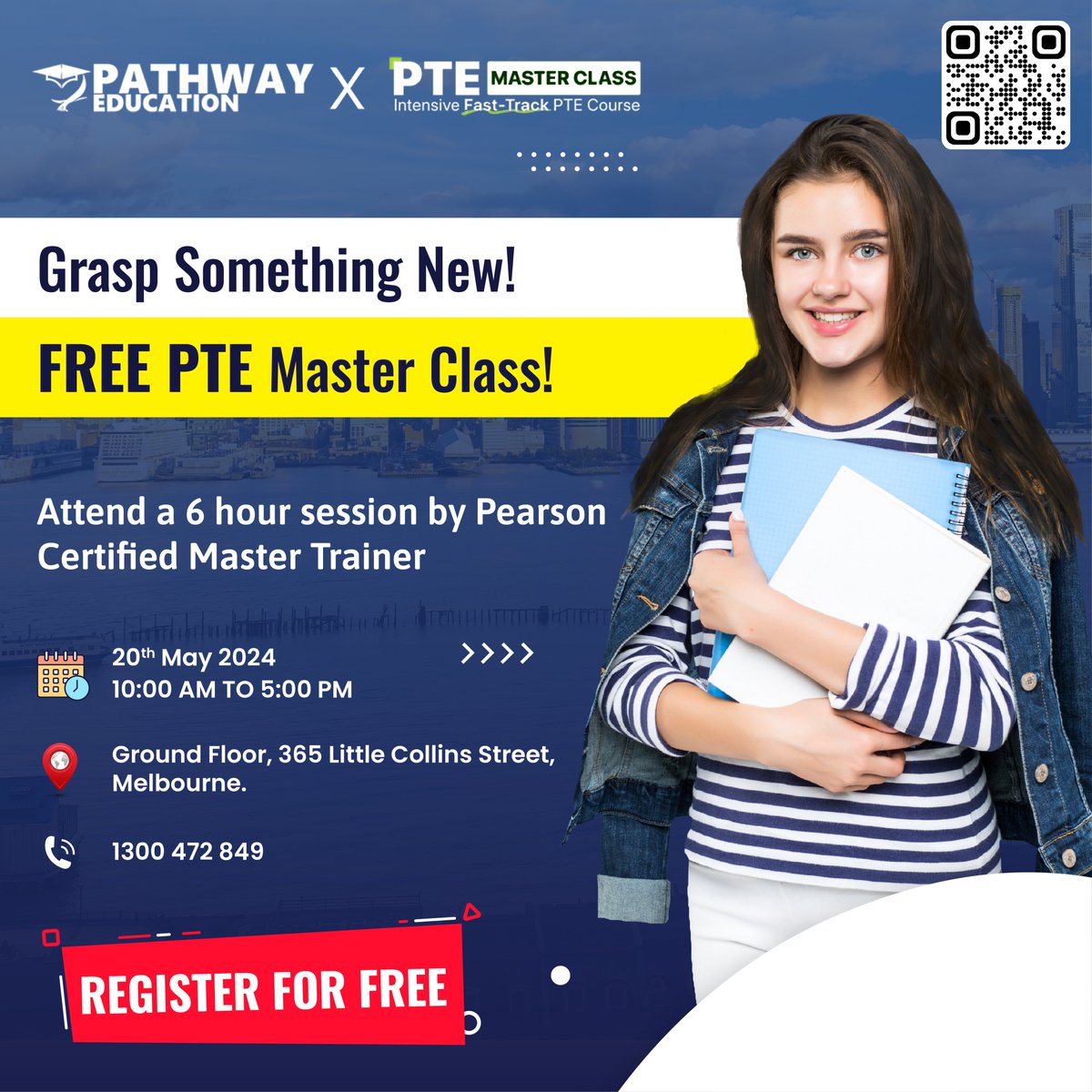 Grasp something new!💁💁‍♀️
Free PTE Master Class on 20th May! 
Registration Link: pte.pathwayeducation.com.au

#pte #masterclass #ptetest #ptecoaching #pteexam #ptetips #pteonlinecoaching #pteonline #ptepreparation #ptepractice #ptetutorials #ptescore #pteresult #pteclass #studyabroad