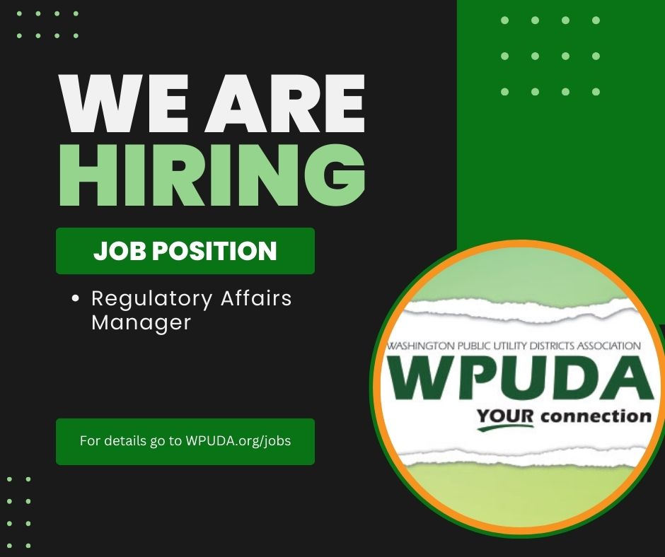 Opportunity is knocking! We are hiring for a new position, Regulatory Affairs Manager. Details at wpuda.org/jobs  #publicpower #publicutility