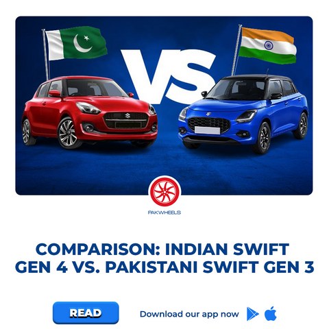 India received the all-new 2024 4th generation Suzuki Swift on May 10, 2024, one year after it was revealed at the Japan Mobility Show. Its base price in India starts at 2.1 million PKR. Check the Blog: ow.ly/b5zs50RFxXy #Pakwheels #PWBlog #SuzukiSwift