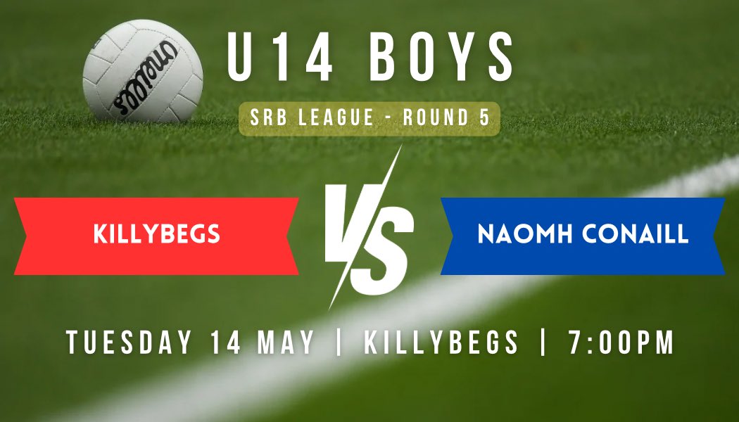 The U14 boys travel to Killybegs this evening. Throw in is at 7pm in the Eamonn Byrne Memorial Park. Good luck lads 👍