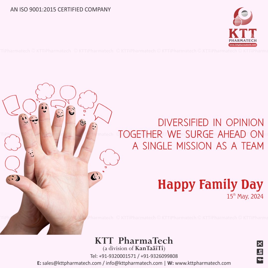At KTT Pharmatech, we're not just a team; we're an assortment of talents, perspectives, and experiences woven together to create something truly extraordinary. In our workplace, diversity isn't just celebrated – it's embraced as the cornerstone of our success.