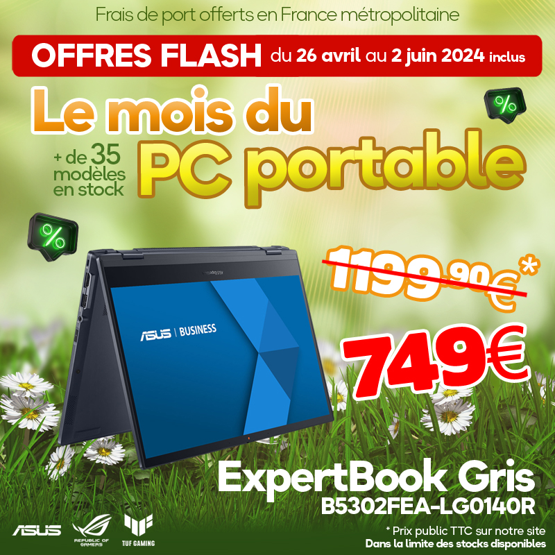 AccessoiresAsus's tweet image. 💻 Offre flash sur le PC portable Asus ExpertBook B5 Flip !
accessoires-asus.com/pc-asus/pc-asu…
🚨  -37% de remise !
⭐ Soit une remise de 450,90€
🔥 Garantie 24 mois
🚚 Livraison rapide
💳 Paiement sécurisé
📌 Offre valable jusqu&apos;au 2 juin 2024 inclus
#expertbookb5 #ASUSLAPTOP