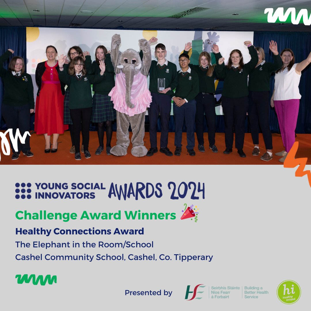 Congrats to 'The Elephant in the Room/School' from Cashel CS for winning the 'Healthy Connections' Award! 🏆💙 The team is spreading awareness about mental health resources with their inspiring project, using a Community Elephant as a symbol of hope. 🐘 👏 #YSIAward2024