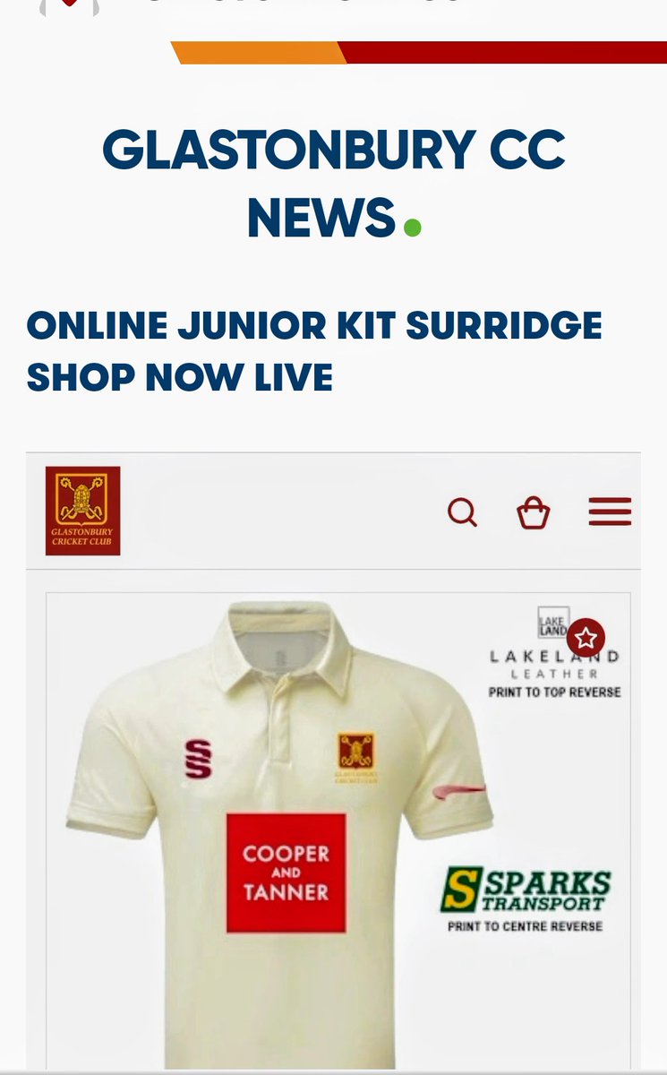 🙌Excited to announce that our online shop from @surridgesport is now LIVE! Junior Kit can be ordered using this link 🔗 glastonbury-cc.surridgesport.com/en Or go to our website 👇 glastonbury.play-cricket.com/news_details?s… #SomeCricket club #sponsors #clubcricket